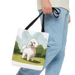 Adorable Bichon Frise Tote Bag