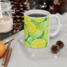 Bright Watercolor Lemon and Lime Slices Ceramic Mug 11oz