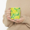 Bright Watercolor Lemon and Lime Slices Ceramic Mug 11oz