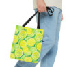 Bright Watercolor Lemon and Lime Slices Tote Bag