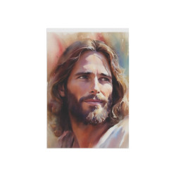 Watercolor Portrait of Jesus Christ House & Garden Flag Banner