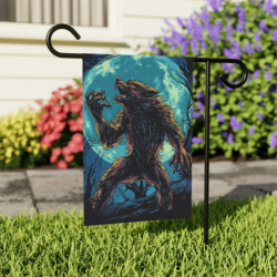 Halloween Werewolf House & Garden Flag Banner