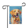 Golden Labrador Retriever Dog In the Water House & Garden Flag Banner