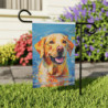 Golden Labrador Retriever Dog In the Water House & Garden Flag Banner