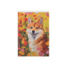 Abstract Shiba Inu Dog in A Summer Garden House & Garden Flag Banner