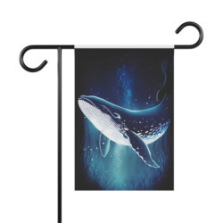 Ethereal Whale Garden & House Flag Banner