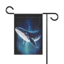 Ethereal Whale Garden & House Flag Banner
