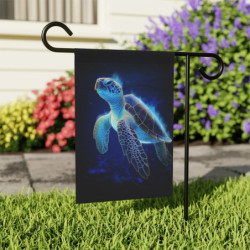 Ethereal Turtle Design Garden & House Flag Banner