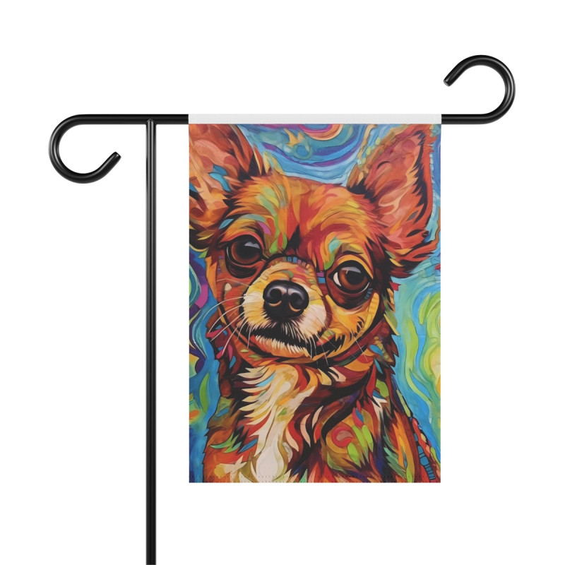 Bright Chihuahua Garden & House Flag Banner