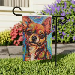 Bright Chihuahua Garden & House Flag Banner