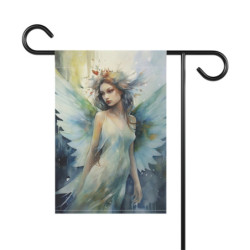 Beautiful Fairy Garden & House Flag Banner