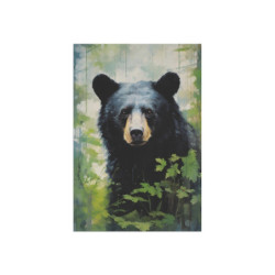 Black Bear Portrait Design Garden & House Flag Banner