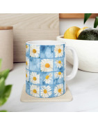 Flower and Floral Ceramic Mugs